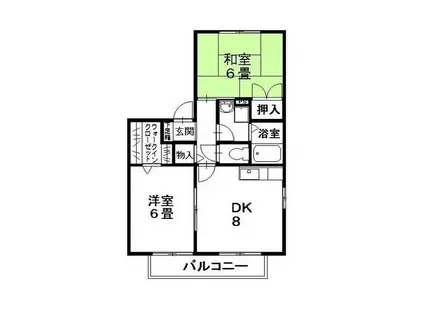 エスポワールK(2DK/1階)の間取り写真