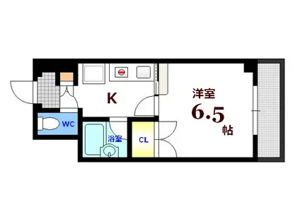 スカイNフルタ(1K/2階)の間取り写真