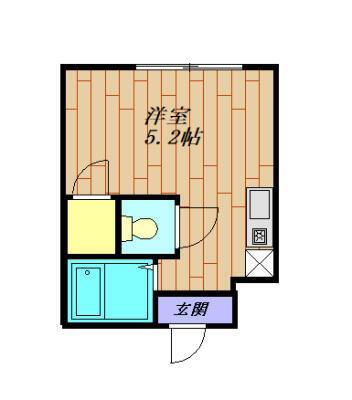 アルテ北久里浜(ワンルーム/1階)の間取り写真