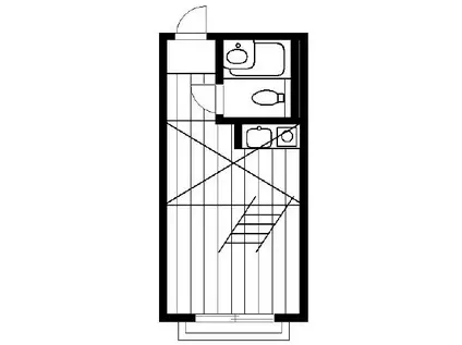 ライブコア東中野(ワンルーム/1階)の間取り写真
