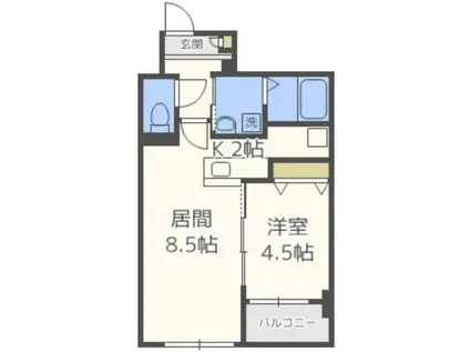 フランセレジデンシアリシェス南麻生(1LDK/7階)の間取り写真