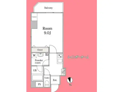 エトワール西葛西II(1K/4階)の間取り写真