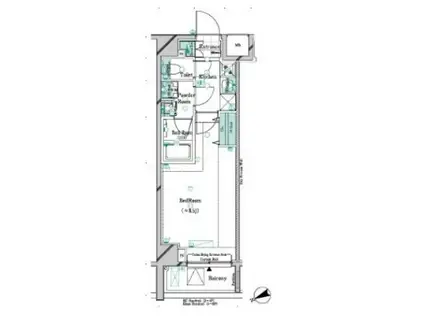 ガリシアレジデンス松陰神社(1K/5階)の間取り写真