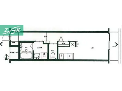 フィユメゾン学南町(ワンルーム/1階)の間取り写真