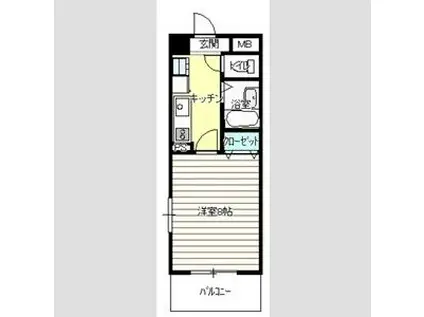 セイブステイツ野並(1K/5階)の間取り写真