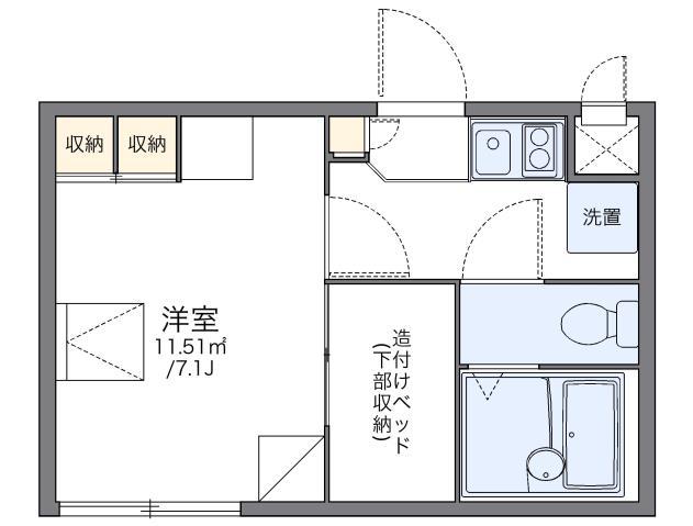 レオパレスサンイッコー(1K/2階)の間取り写真