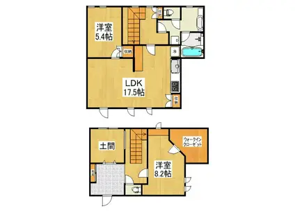 凛樹LA COLLINE A(2LDK/1階)の間取り写真