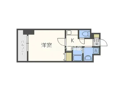 SWISS難波西(1K/13階)の間取り写真