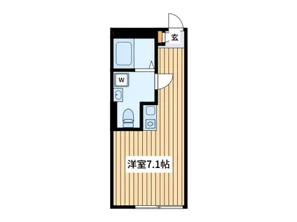 グランヴィラージュ相模原(ワンルーム/1階)の間取り写真