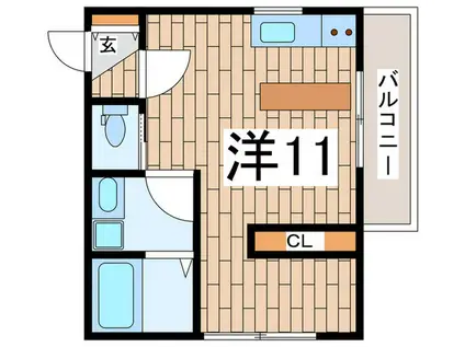 坂ノ下CLASSRESORT 工事(ワンルーム/2階)の間取り写真