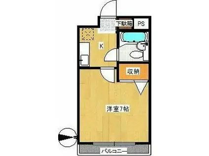 イワック90(1K/2階)の間取り写真