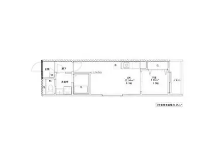 CALM塩釜口(1LDK/2階)の間取り写真
