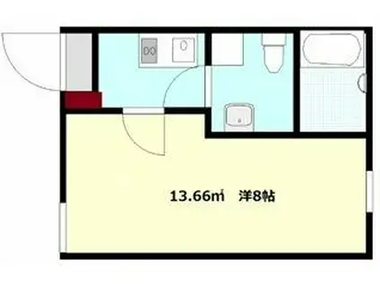 サニーコート(1K/1階)の間取り写真