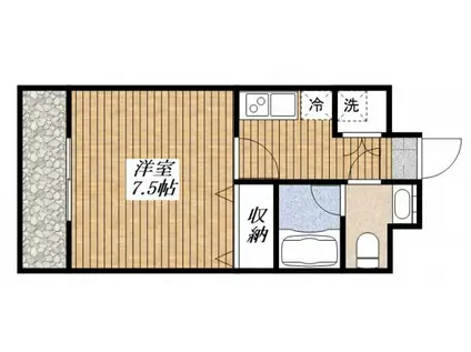 STEP1(1K/3階)の間取り写真