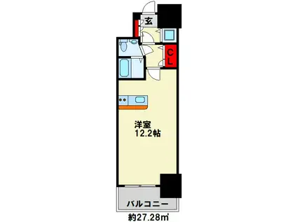 NO.63 オリエントキャピタルタワー(1K/7階)の間取り写真
