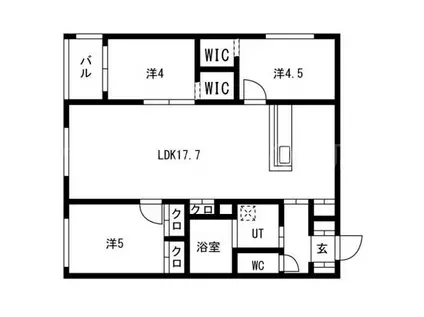 インフィニト月寒中央コート(3LDK/2階)の間取り写真
