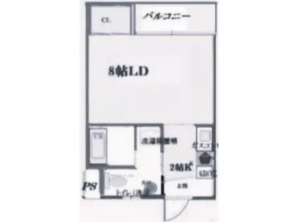 レザムルーズ西宮(1LDK/4階)の間取り写真