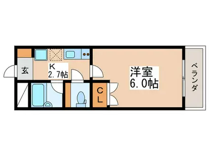 ベルパレス(1K/3階)の間取り写真