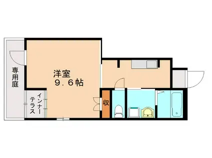 コーポRELA(1K/1階)の間取り写真