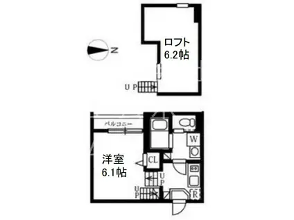 IYコート名城公園(1K/2階)の間取り写真