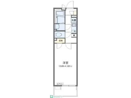 レオネクスト北鴻巣II(1K/2階)の間取り写真