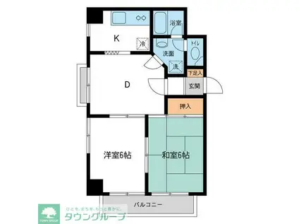 正栄ビル(2DK/5階)の間取り写真