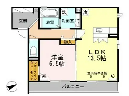 エムズコートA棟(1LDK/3階)の間取り写真