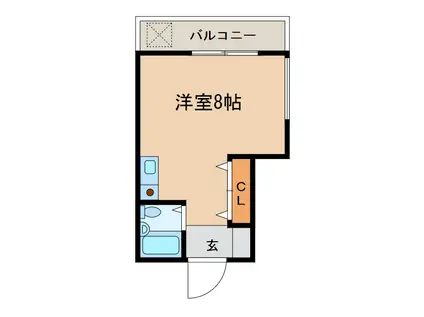 IRO佐世保(ワンルーム/4階)の間取り写真