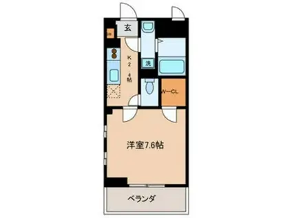 シャトーレ(1K/1階)の間取り写真