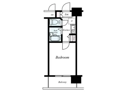 サンテミリオン品川戸越(1K/6階)の間取り写真