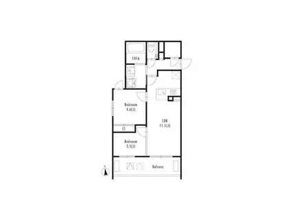 GRAN PASEO西麻布 グランパセオ西麻布(2LDK/4階)の間取り写真