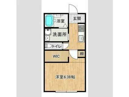 AFCレジデンス野口(1K/1階)の間取り写真