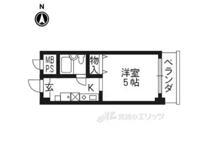 GLOIRE烏丸五条(1K/3階)の間取り写真