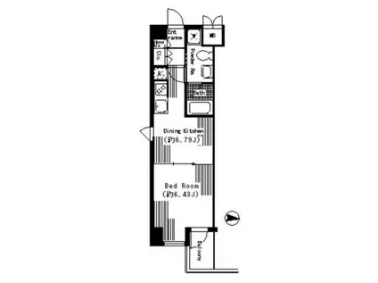 プラッツ大和(1DK/5階)の間取り写真