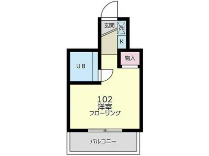 桜ヶ丘ハイライズ(ワンルーム/1階)の間取り写真