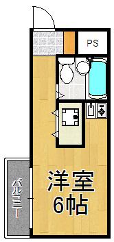ワークヒルズ門戸(ワンルーム/2階)の間取り写真
