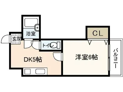ウィンディア五日市 A(1DK/7階)の間取り写真