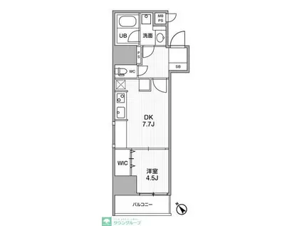 LIME RESIDENCE MACHIDA(1DK/8階)の間取り写真