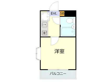 ラ・レジダンス・ド・パンデュール(1K/4階)の間取り写真