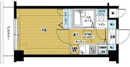 トーシンフェニックス新高円寺クアトロ(1K/4階)の間取り写真