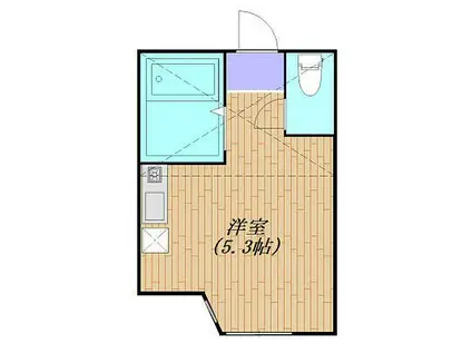 クイーンズモコI(ワンルーム/1階)の間取り写真