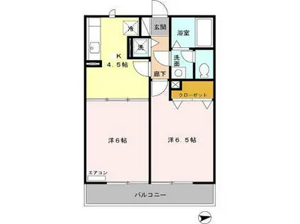 リバレイン浮間 II(2K/3階)の間取り写真