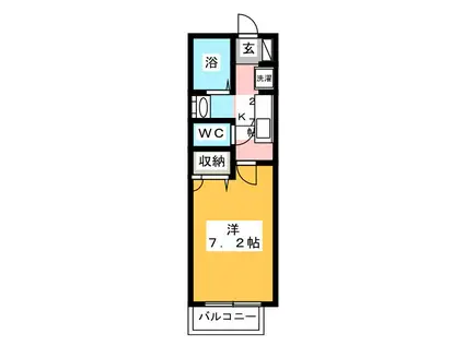 ベアーレ(1K/1階)の間取り写真