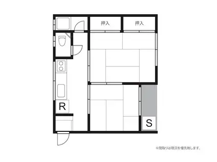 コーポ広(2K/1階)の間取り写真