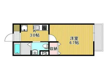 テルメゾン(1K/3階)の間取り写真