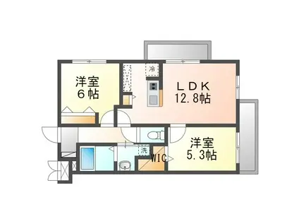 T&R APARTMENT(2LDK/3階)の間取り写真
