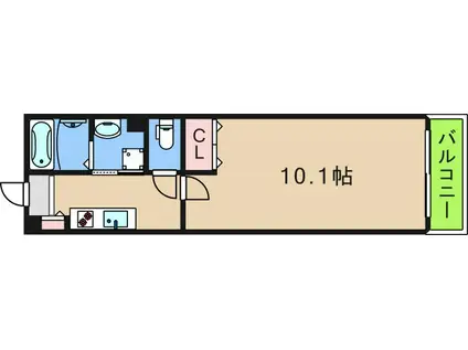 聖天下レジデンス(1K/2階)の間取り写真