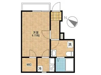 ウエストハイム草加小山(1K/1階)の間取り写真