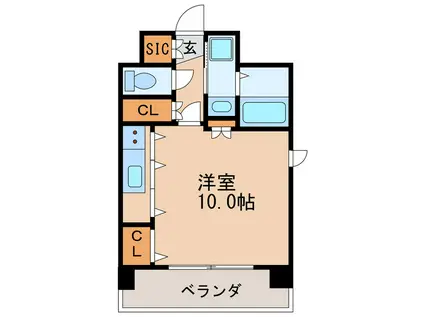 INSPIRATION(ワンルーム/6階)の間取り写真