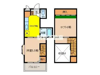 BRIZZIX(1DK/3階)の間取り写真